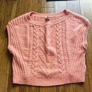 Pilcro Pink Cable Knit Sweater